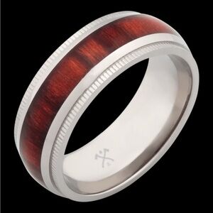 Manly Bands ‘The King Arthur’ ring - size 10.5 (Titanium & Rosewood)